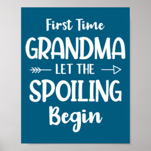 First Time Grandma Humor Grandma To Be Funny New G Poster