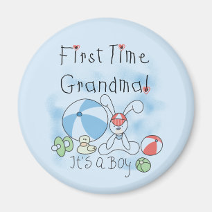 First Time Grandma of Boy Tshirts and Gifts Magnet