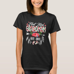 First Time Grandmom Birthday Mothers Day Cute Flow T-Shirt