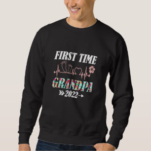 First Time Grandpa 2022 Funny New Promoted To Papa Sweatshirt