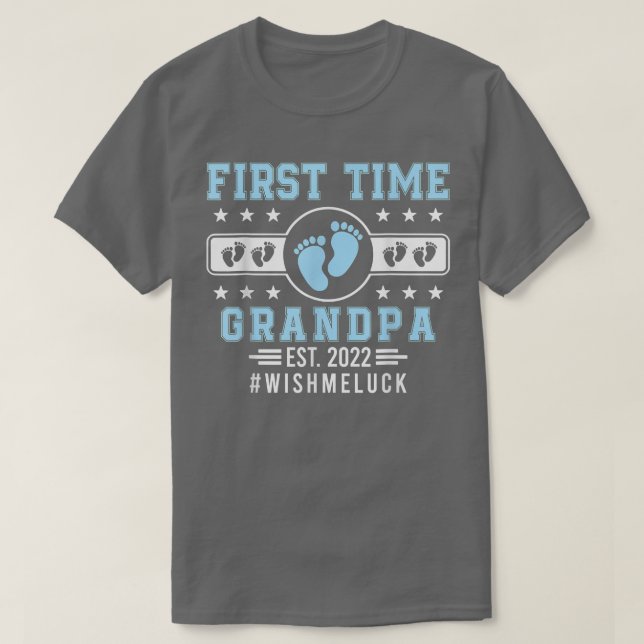 First Time Grandpa Est  T-Shirt (Design Front)