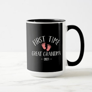 First time great grandma 2021 mug