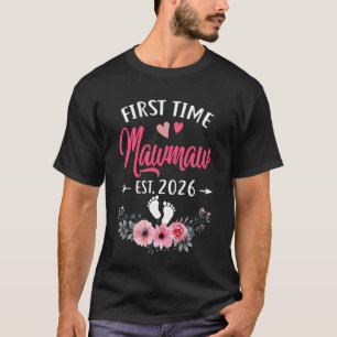 First Time Mawmaw Promoted To Mawmaw Est 2026 Moth T-Shirt