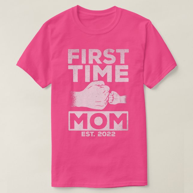 First Time Mom Est  T-Shirt (Design Front)