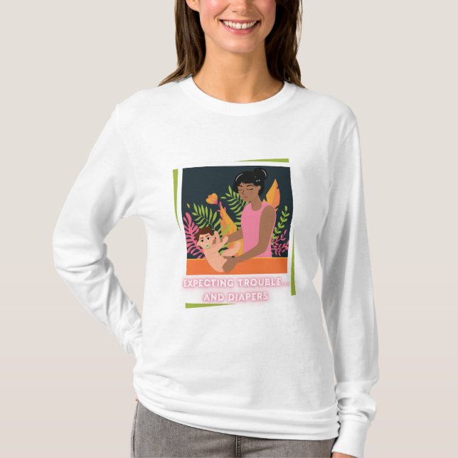 First Time Mum Vibes – Expecting Mother Shirt (Front)