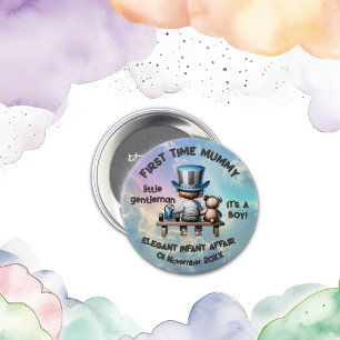 First time Mummy - It's a Boy   7.5 Cm Round Badge