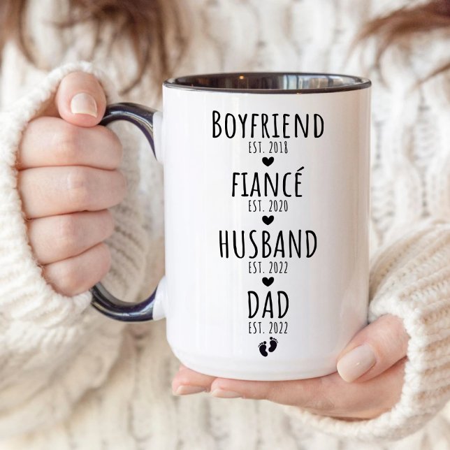 First Time New Dad Gift From Wife Pregnancy Reveal Mug (Creator Uploaded)