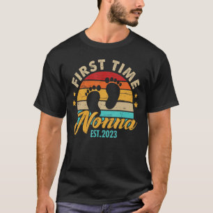 First Time Nonna 2023 Mother's Day Promoted To Mum T-Shirt