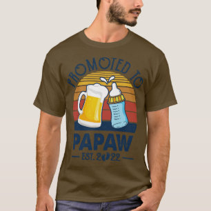 First Time Papaw Promoted To Papaw 2022 Fathers Da T-Shirt