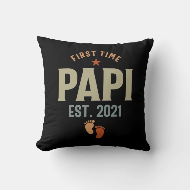 First Time Papi Est 2021 Father Cushion (Front)