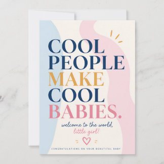 First-time parents Cool People Make Cool Babies Thank You Card