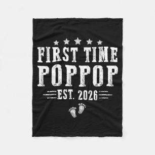 First Time Pp Est.2026 Father's Day Promoted To Pa Fleece Blanket