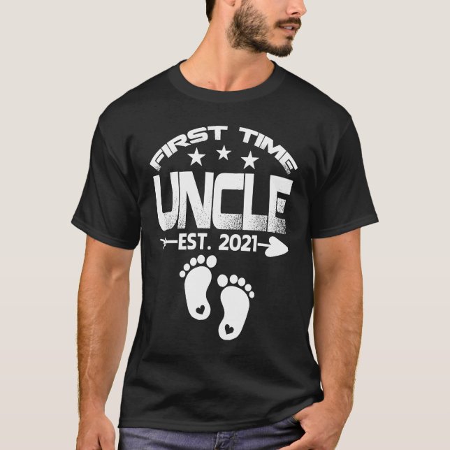 First Time Uncle 2021 New Uncle to be  Baby T-Shirt (Front)