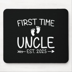 First Time Uncle Est. 2025 Fathers Day Ba Mouse Pad