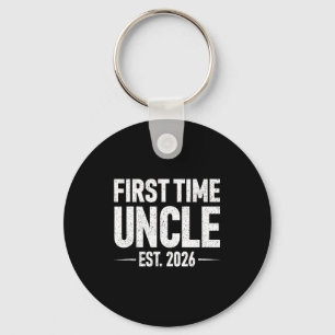 First Time Uncle Est. 2026 Funny New Uncle Key Ring