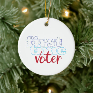 First Time Voter Ceramic Tree Decoration