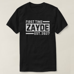 First Time Zayde Est. 2027 Jewish Grandpa Gift T-Shirt