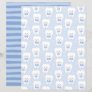 First Tooth Boy Double-sided Scrapbooking paper