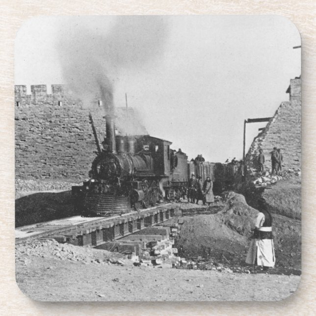 First train passing through the wall of Peking, Ch Coaster (Front)