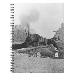 First train passing through the wall of Peking, Ch Notebook