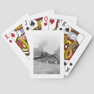 First train passing through the wall of Peking, Ch Playing Cards