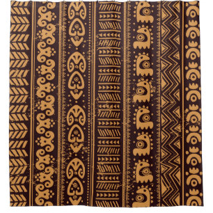 First tribal ethnic, seamless pattern. shower curtain