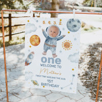 First Trip Around Sun 1st Birthday Welcome Sign