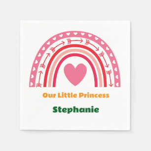 First Trip Around The Rainbow 1st Birthday Photo Napkin