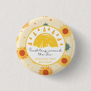 First Trip Around the Sun 1st Birthday 3 Cm Round Badge
