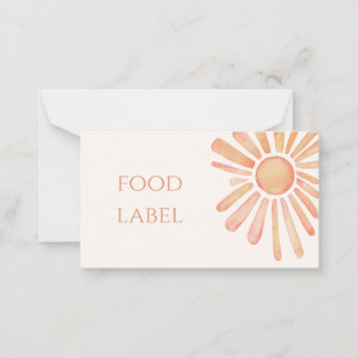 First Trip Around The Sun 1st Birthday Food Label Card