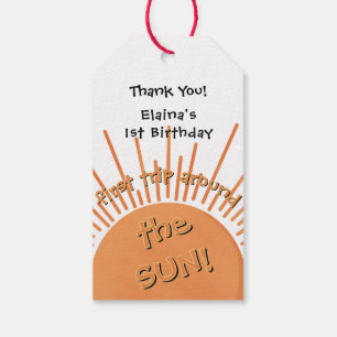 First Trip Around The Sun 1st Birthday Gift Tags