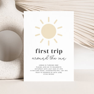 First Trip Around The Sun 1st Birthday Invitation