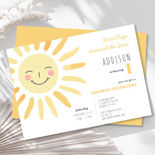 First Trip Around The Sun 1st Birthday Invitation