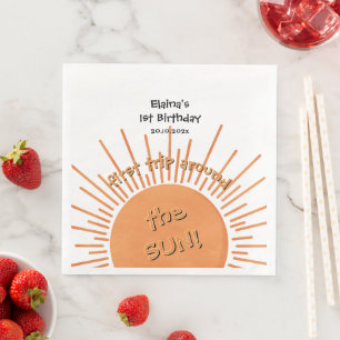 First Trip Around The Sun 1st Birthday Napkin