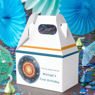 First Trip Around The Sun 1st Birthday Party Favour Box