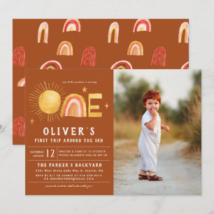 First Trip Around The Sun 1st Birthday Party Invitation