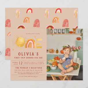 First Trip Around The Sun   1st Birthday Party   Invitation