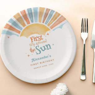 First Trip Around the Sun 1st Birthday Party  Paper Plate