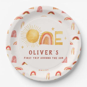 First Trip Around The Sun   1st Birthday Party  Paper Plate