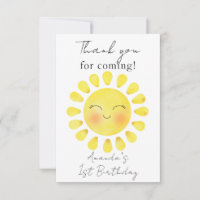 First Trip around the Sun 1st Birthday Thanks