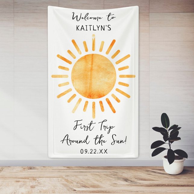 First Trip Around The Sun 1st Birthday Welcome Banner (Creator Uploaded)