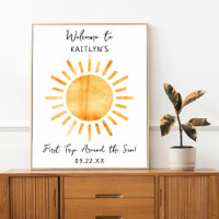 First Trip Around The Sun 1st Birthday Welcome