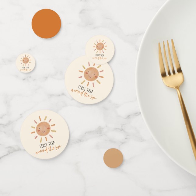 First Trip Around The Sun 1st First Birthday Party Confetti (Group)