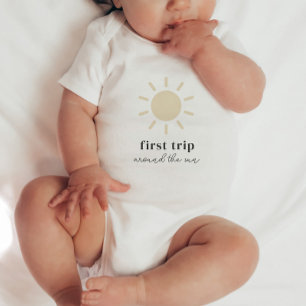 First Trip Around The Sun Baby Bodysuit