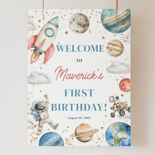 First Trip Around the Sun Birthday 18x24 Welcome Poster