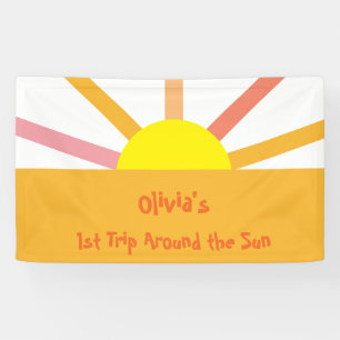 First trip around the Sun birthday banner