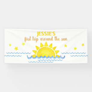 First Trip Around the Sun Birthday Banner – Boho S