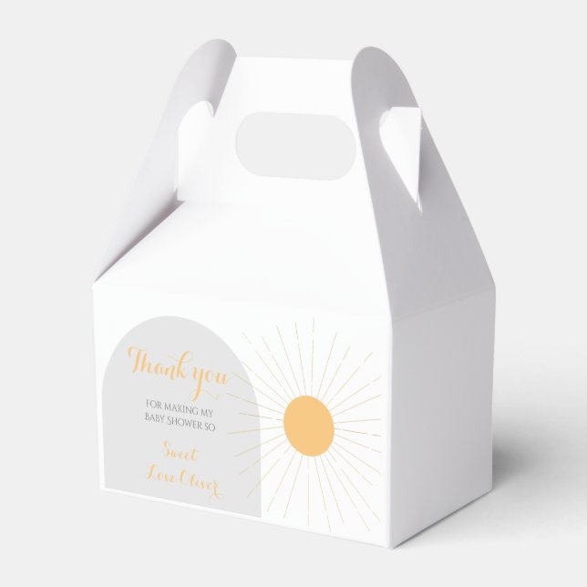 First Trip around the sun Birthday boho Favour Box (Front Side)