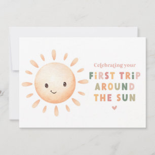 First Trip Around the Sun Birthday Card Printable