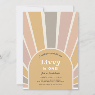 First Trip Around the Sun Birthday Invitation